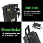 SHEWAIHE 48V 20Ah Battery, 48V Folding Electric Bike Lithium Battery, Electric Bike Replacement Battery with 30A BMS, Suitable for 0-1000W Motors, Dimensions: 14.37 x 5.12 x 3.43 in