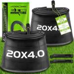 2 Pack 20x4.0 Fat Tire Tube, 20x3.5/4.0 E-Bike Bicycle Fat Tire Tubes AV Schrader Valve with 2 Tire Levers, 20x4 Bike Tube for 20 Inch Ebike Electric Bicycle Road Mountain