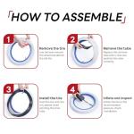 2-PCS 14x2.125 E-Bike Tubes with Bent Valve Stem 14 x 2.125 Electric Bicycle Tubes Compatible with 14" x 2.125" E-Bike Bicycle Tires, Electric Scooters