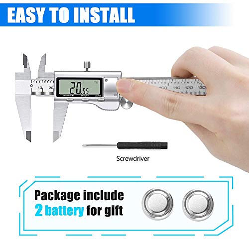 6" Stainless Steel Digital Caliper Tool for DIY/Household