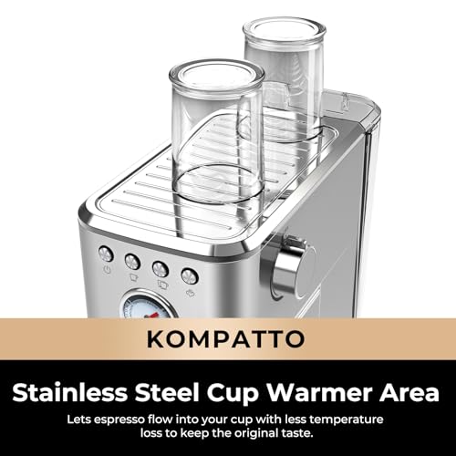 CHULUX Slim Espresso Machine with Milk Frother Steam Wand