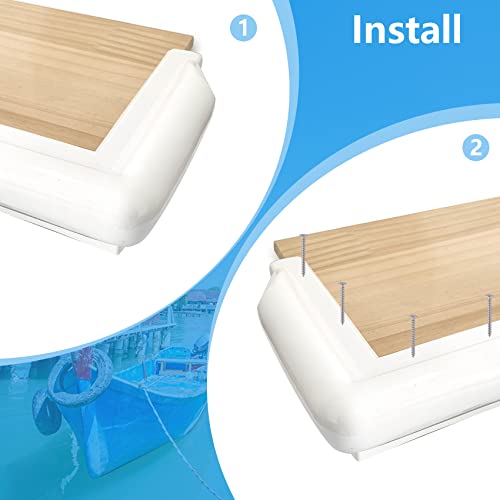 White Dock Corner Bumper 2 Pack for Marine Boats