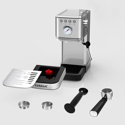 CHULUX Slim Espresso Machine with Milk Frother Steam Wand