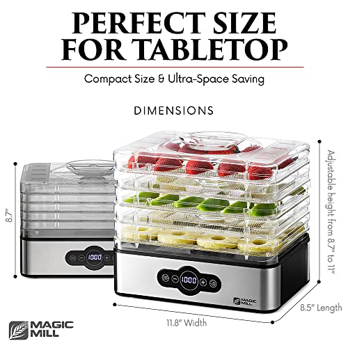 5 Tray Stainless Steel Food Dehydrator with Timer