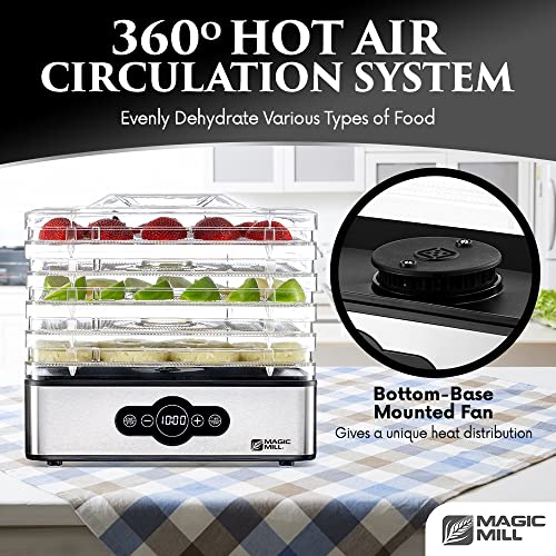 5 Tray Stainless Steel Food Dehydrator with Timer