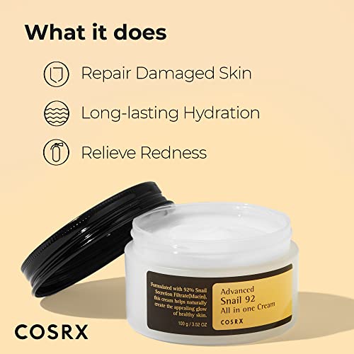 COSRX Snail Mucin 92% Moisturizer for Dry Skin