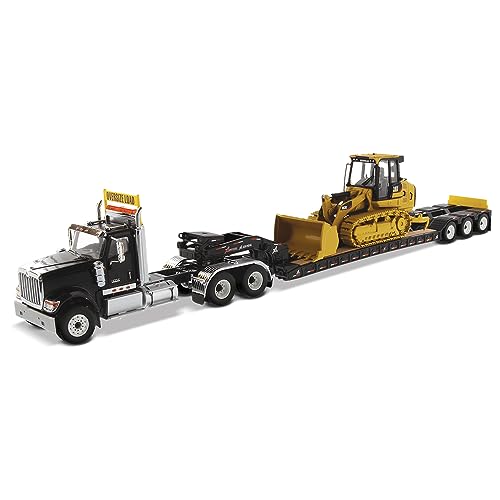 Diecast Masters HX520 Tractor w/ XL Lowboy Trailer & Caterpillar 963K Loader