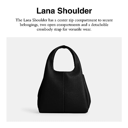 COACH Black Leather Lana Shoulder Bag 23