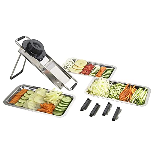 Bron Chef Mandolin Slicer - 4 Blades, Safety Feet!