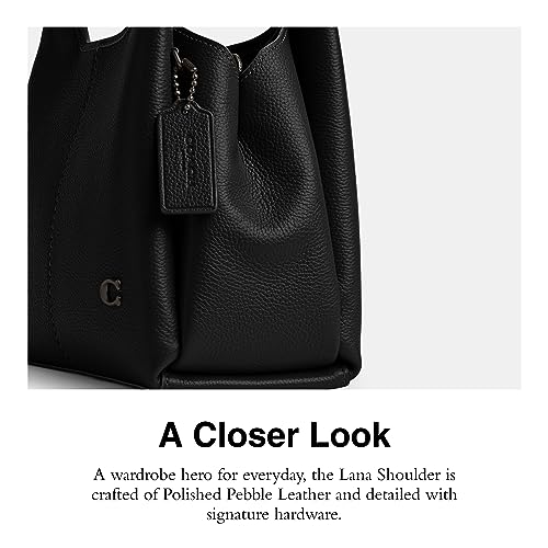 COACH Black Leather Lana Shoulder Bag 23