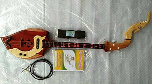 Handmade Isarn Wood 3-String Thai Electric Phin Guitar