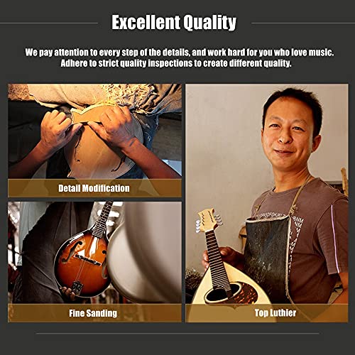 Beginner's Green A-Style Acoustic Mandolin with 8 Strings