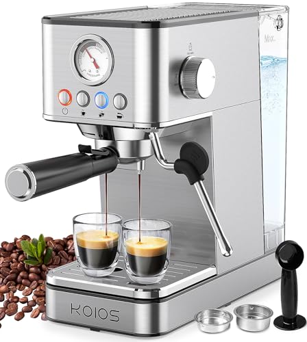 1200W KOIOS Espresso Maker with Foaming Steam Wand