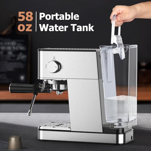 1200W KOIOS Espresso Maker with Foaming Steam Wand