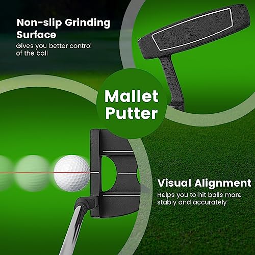 GYMAX Men's Golf Club Set: #1 Driver, #3 Fairway, & More