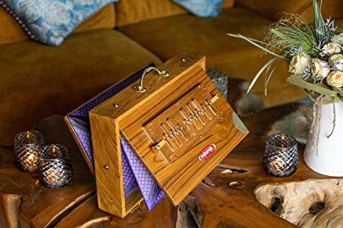 Maharaja Premium Teak Wood Brass Shruti Box 15x10