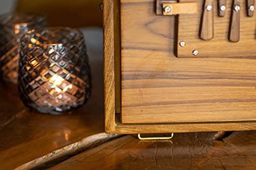 Maharaja Premium Teak Wood Brass Shruti Box 15x10