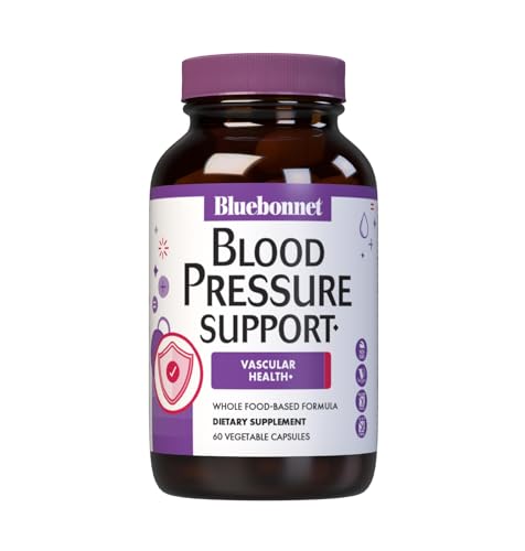 Bluebonnet Nutrition Blood Pressure Support, Vascular Health*, Non-GMO, Vegan, Gluten-Free, Soy-Free, Dairy-Free- 60 Vegetable Capsules, 30 Servings
