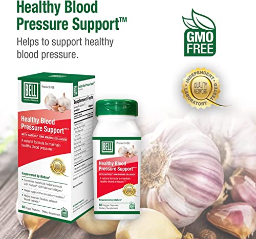 Bell Healthy Blood Pressure Support™ Unique Blend - Natural Blend of Green Coffee Bean Extract, Garlic & Celery Seed Extract Blood Pressure Supplements - 2 Pack of 60 Capsules Each, Vegan, Non-GMO