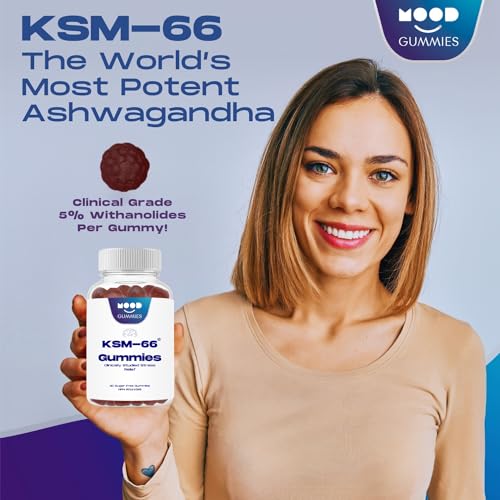 Clinical-Grade Ashwagandha Mood Gummies - Vegan - 1 Month Supply