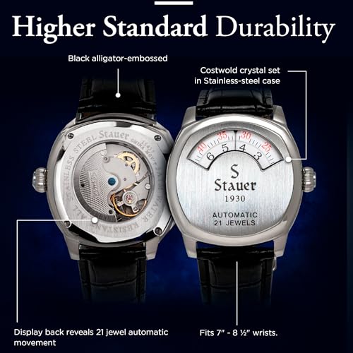 Cotswold Genuine Leather Band Mens Watch - Automated Movement