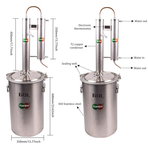 YUEWO DIY Alcohol Still Kit for Whisky/Wine Making