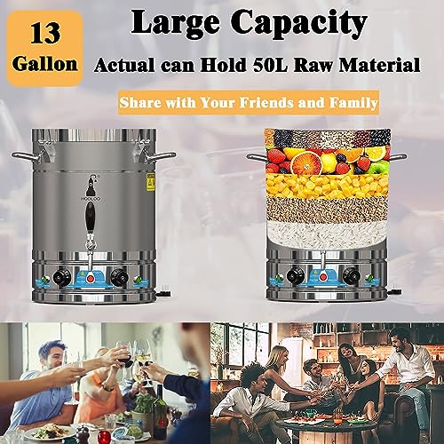 Electric Alcohol Still 13.7Gal Home Brew Kit Copper Top