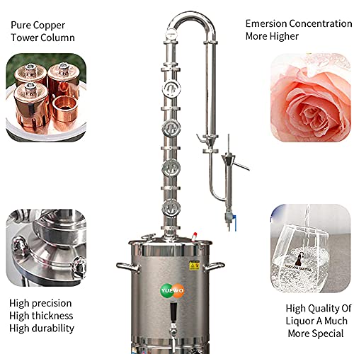 YUEWO Stainless Steel Electric Alcohol Distiller Flask Set
