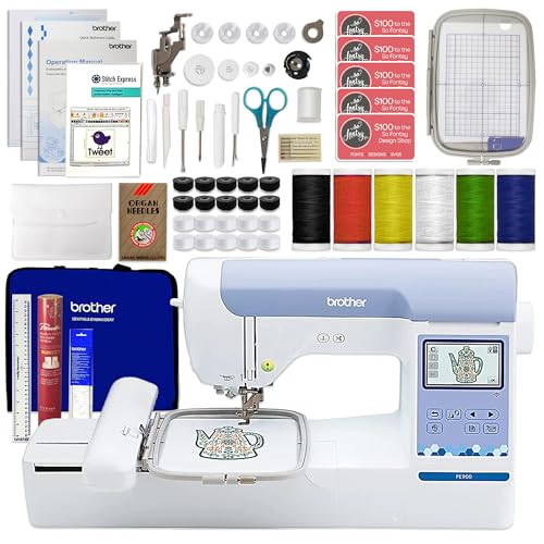 Brother PE900 Deluxe Embroidery Machine & Software Bundle