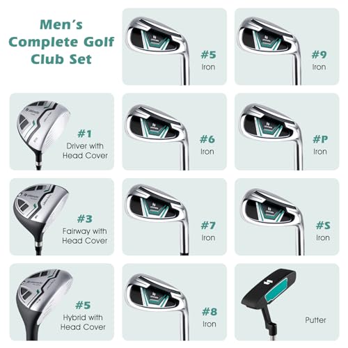 Tangkula Men's Complete Golf Club Set with Bag
