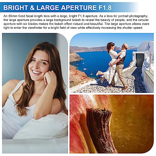 Lightdow 85mm F1.8 Telephoto Lens for Nikon Mirrorless