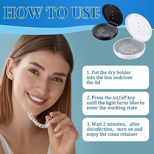 Qualirey Retainer Cleaner Case UV Portable Guard Box