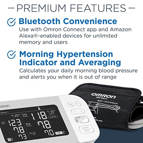 OMRON Platinum Bluetooth Blood Pressure Monitor, Upper Arm