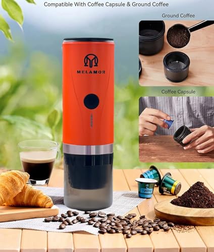 MELAMOR Portable Espresso Maker - Self-Heating - 20 Bar