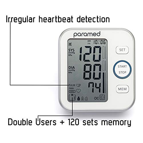 Paramed Blood Pressure Monitor with Large LCD Display