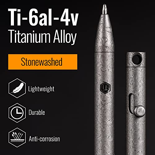 KeyUnity KP00 Titanium Bolt Action Pen + Bonus Refills