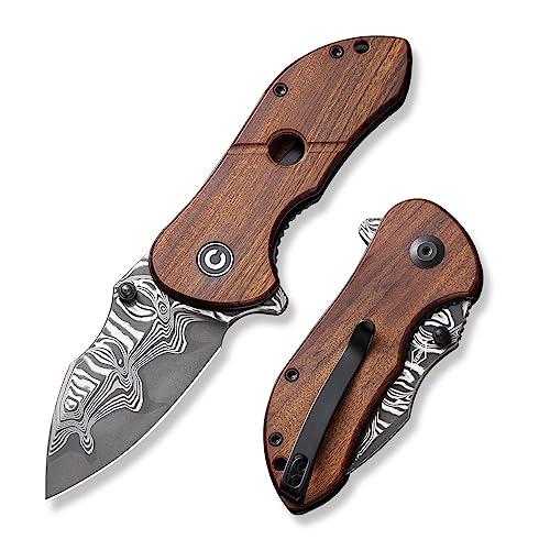 CIVIVI Gordo EDC Pocket Knife, Damascus Blade Utility