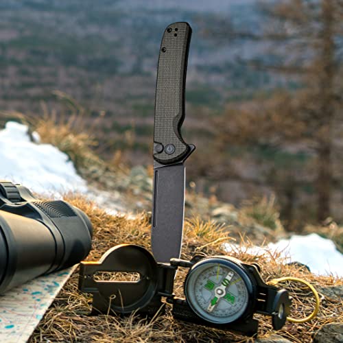 CIVIVI Chevalier Button Lock EDC Pocket Knife Micarta