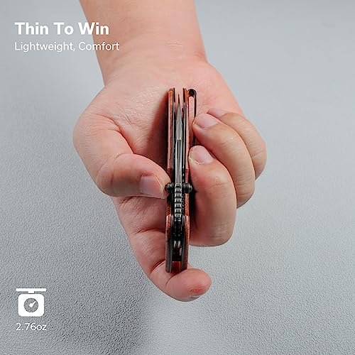 CIVIVI Gordo EDC Pocket Knife, Damascus Blade Utility