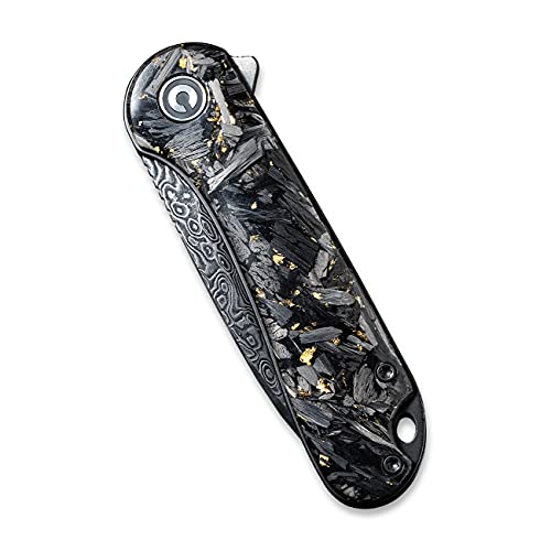 Elementum Damascus Folding Pocket Knife for Men EDC