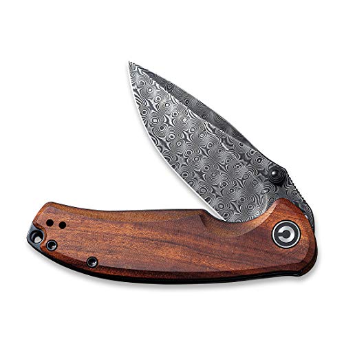 CIVIVI Pintail Damascus Blade Pocket Knife Cuibourtia Wood