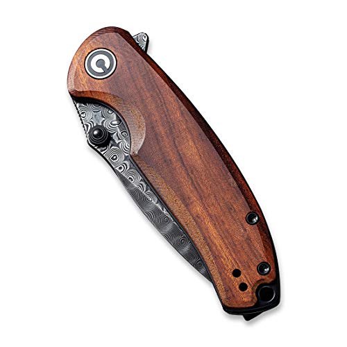 CIVIVI Pintail Damascus Blade Pocket Knife Cuibourtia Wood