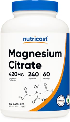 Nutricost Magnesium Citrate Capsules, 240 - 60 Servings