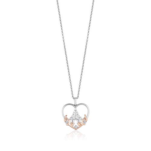 Enchanted Disney Majestic Castle Necklace Pendant, 14K Rose Gold
