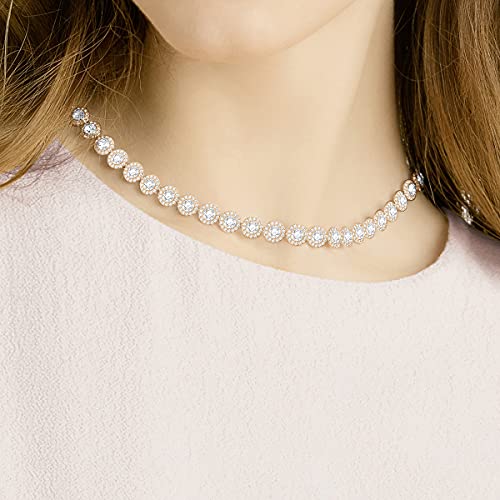Rose Gold Swarovski Angelic Necklace with Clear Crystals