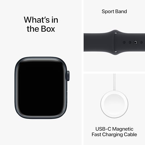 Apple Watch Series 9 GPS 45mm Smartwatch, Midnight Aluminum