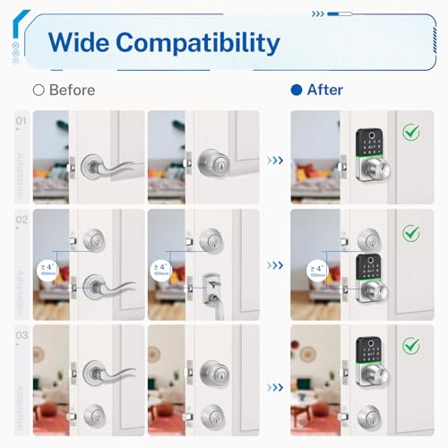 Kucacci Smart Keyless Entry Door Lock with Knob