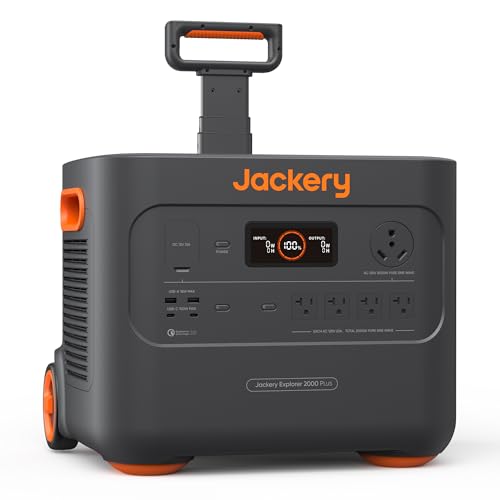 Jackery Portable Power Station Explorer 2000 Plus, 2042Wh Solar Generator, Compatible with Solar Panel for Outdoor RV Camping & Emergency (Renewed)