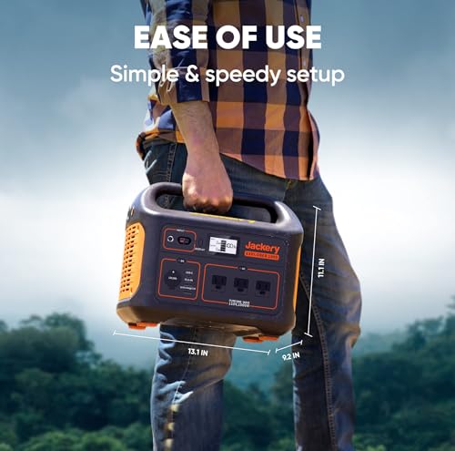 Jackery Explorer 1000 Portable Power Station, 1002Wh Capacity with 3x1000W AC Outlets, Solar Generator for Home Backup, Emergency, Outdoor Camping (Solar Panel Optional)