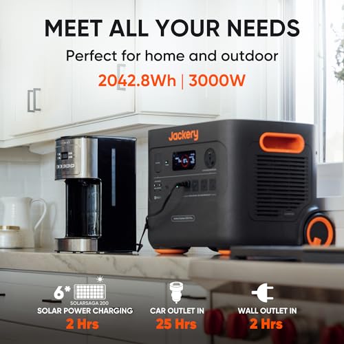Jackery Portable Power Station Explorer 2000 Plus, 2042Wh Solar Generator, Compatible with Solar Panel for Outdoor RV Camping & Emergency (Renewed)